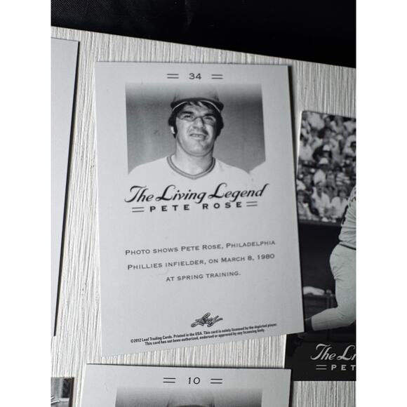 PETE ROSE 2012 Leaf The Living Legend Full 12 Card Set  Baseball Legend - Picture 9 of 10